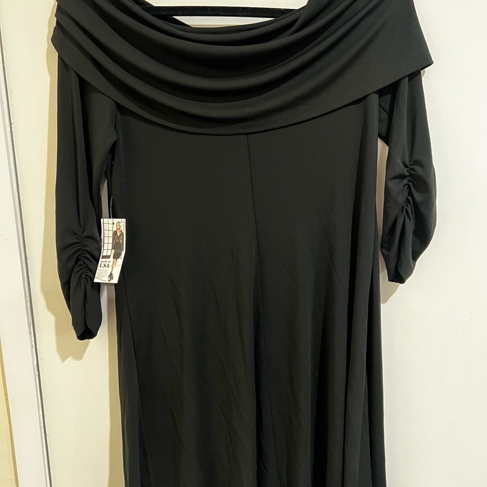 Karen Kane Elegant Black Off-Shoulder Dress